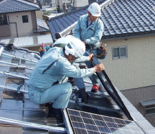 太陽光発電施工開始